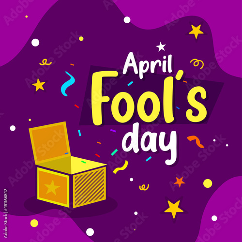 April fools day background vector illustration.