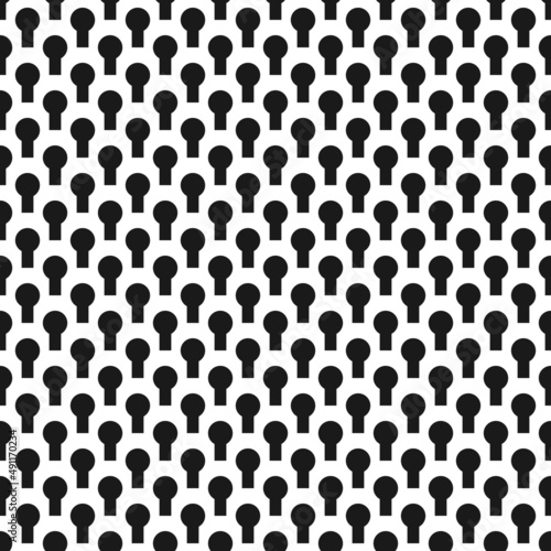 Seamless ornament with key hole. Secret concept. Mystery, clue and magic wallpaper. Mystical fairytale, fantasy secrecy background