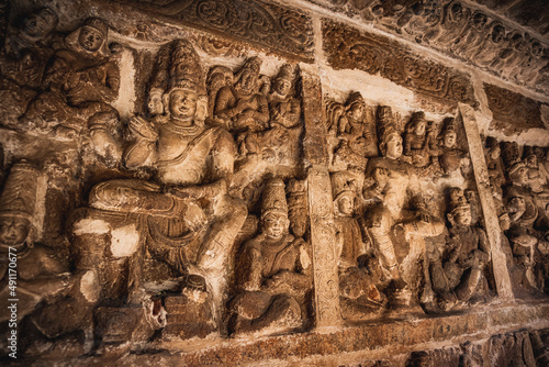 Thiru Parameswara Vinnagaram or Vaikunta Perumal Temple is a temple dedicated to Vishnu, located in Kanchipuram in the South Indian state of Tamil Nadu - One of the best archeological sites in India photo