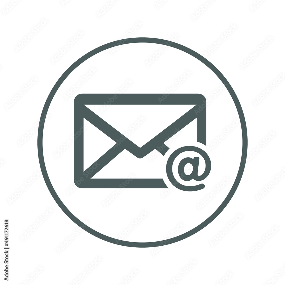 Email, subscription, mail icon. Gray vector sketch. Email, subscription, mail icon. Gray vector sketch.