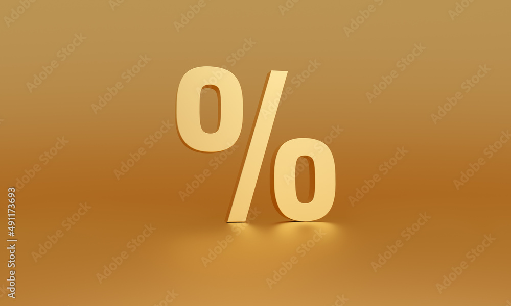 Gold Percent discount symbol on golden background. Sale and shopping concept. Gold Percent discount symbol on golden background. Sale and shopping concept.