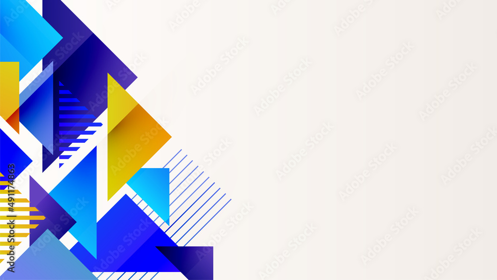 Abstract colorful shapes presentation background. Gradient dynamic lines background. Modern mosaic blue orange Colorful geometric design background Abstract colorful shapes presentation background. Gradient dynamic lines background. Modern mosaic blue orange Colorful geometric design background
