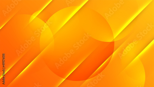 Abstract colorful orange yellow shapes presentation background. Gradient dynamic lines background. Modern mosaic blue orange Colorful geometric design background
