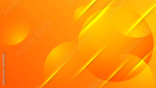 Abstract colorful orange yellow shapes presentation background. Gradient dynamic lines background. Modern mosaic blue orange Colorful geometric design background