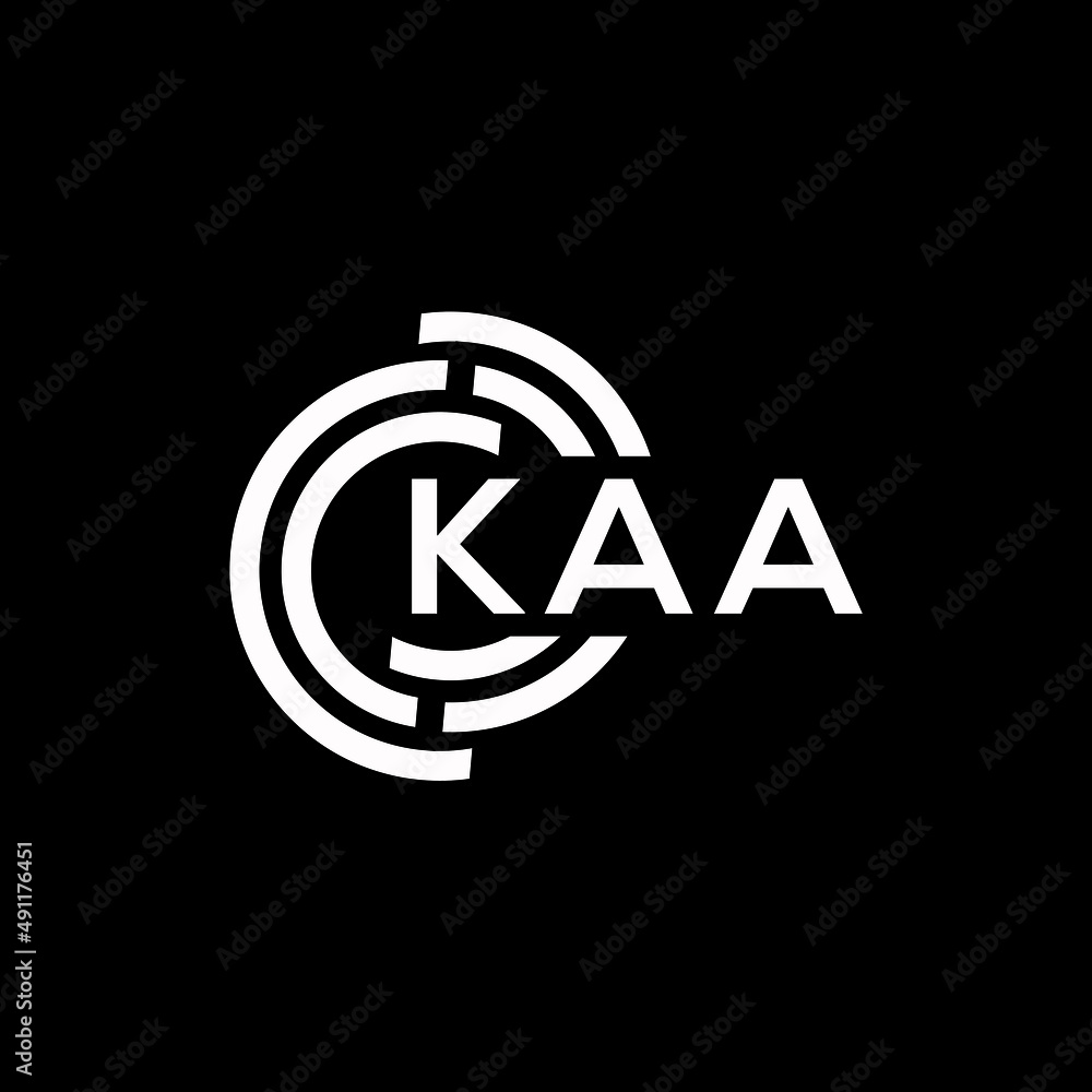 Obraz premium KAA letter logo design on black background. KAA creative initials letter logo concept. KAA letter design. 