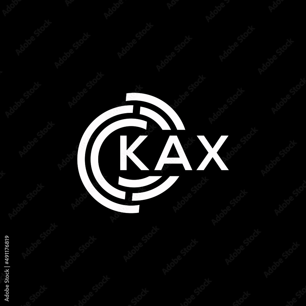 KAX letter logo design on black background. KAX creative initials letter logo concept. KAX letter design. KAX letter logo design on black background. KAX creative initials letter logo concept. KAX letter design.