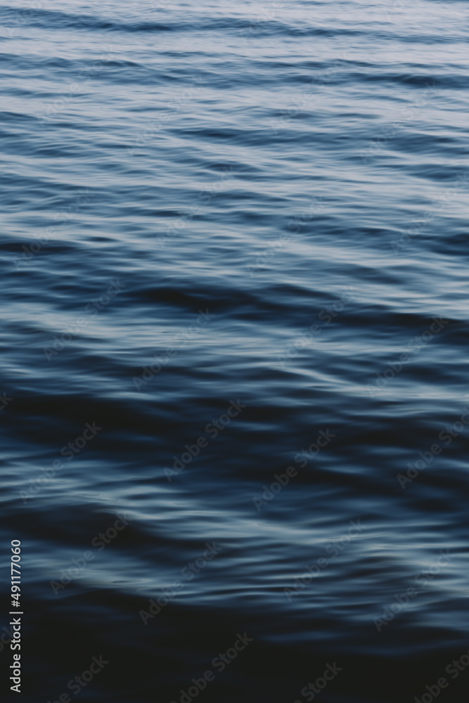 Abstract close-up photo of the blue ocean