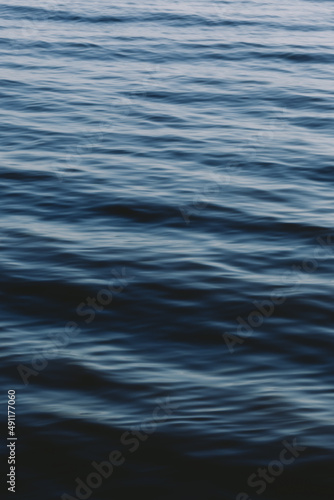 Abstract close-up photo of the blue ocean