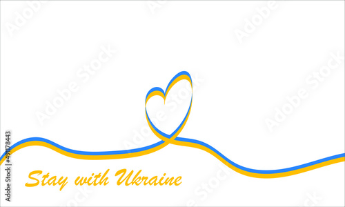 Stay with Ukraine concept vector illustration  to design, social network , card, poster, banner, t-shirt print