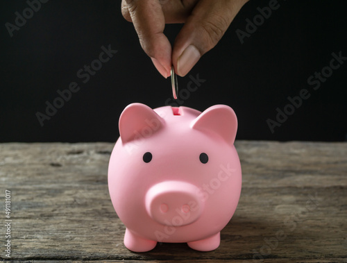 Save money and account banking for finance concept photo