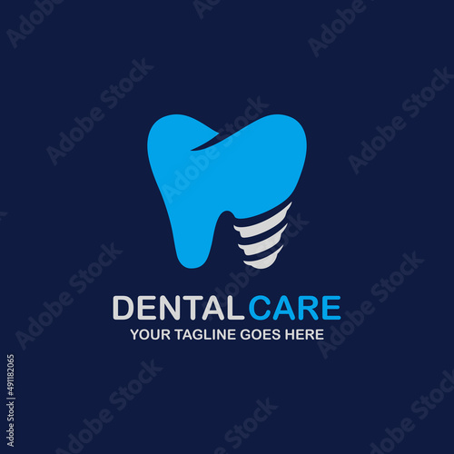 Dental care logo design vector illustration. Dental logo. Orthodontic logo