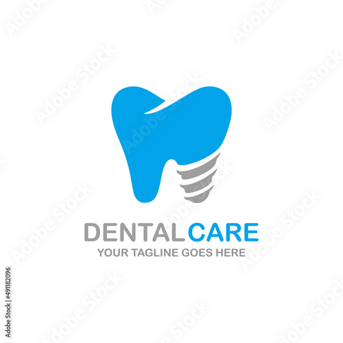 Dental care logo design vector illustration. Dental logo. Orthodontic logo