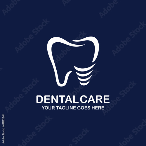 Dental care logo design vector illustration. Dental logo. Orthodontic logo