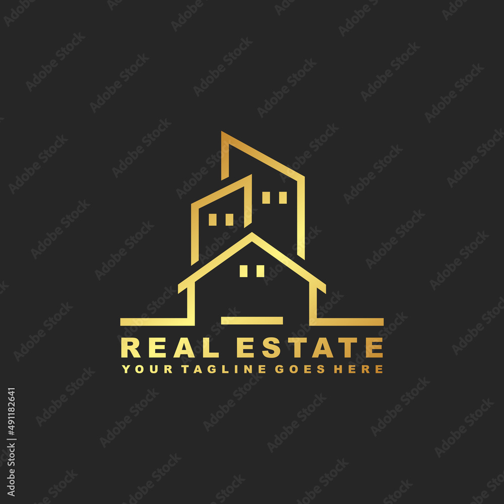 Real estate logo design vector illustration Real estate logo design vector illustration