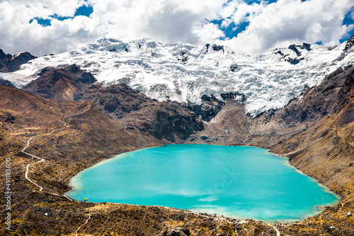 Lake at the Huaytapallana mountain range in Huancayo - Junin, Peru photo