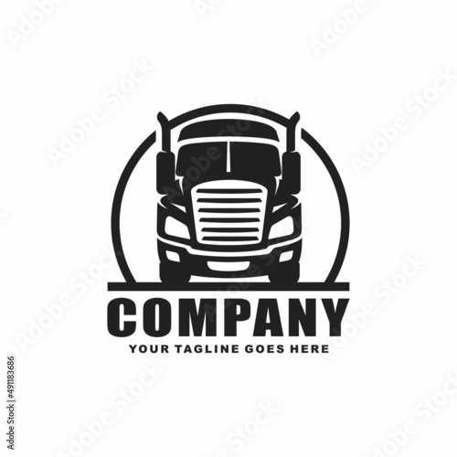 Truck logo design vector. Truck delivery logo