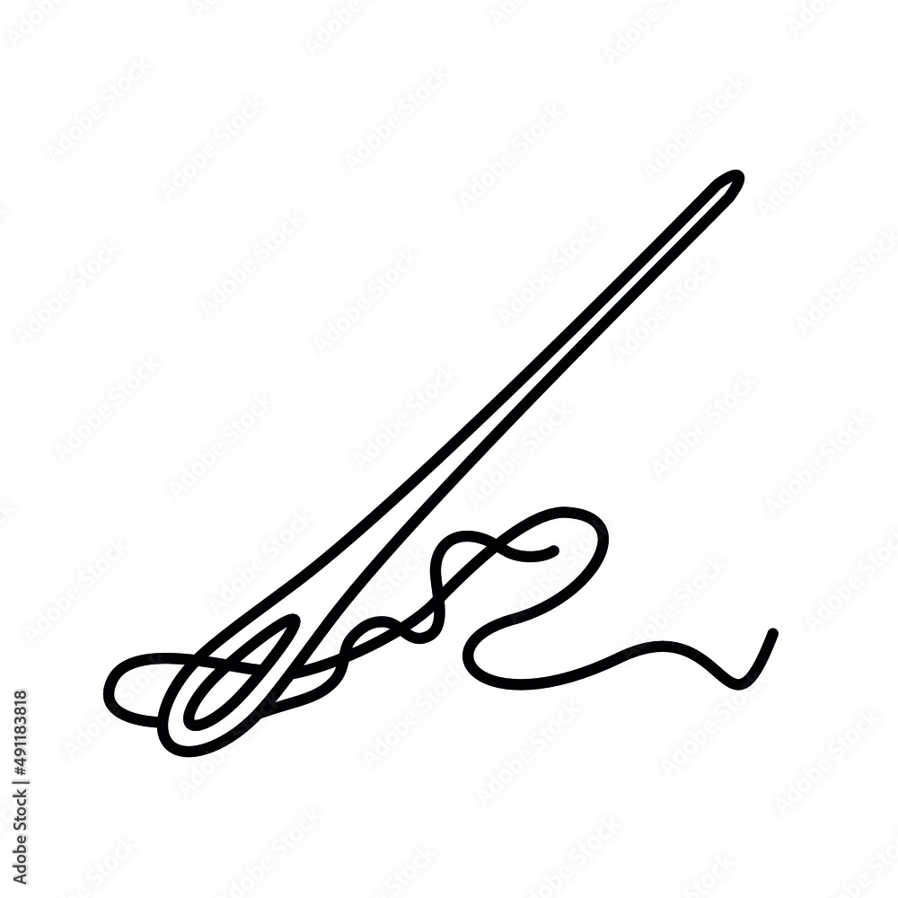 Fototapeta premium Images of icons of items for sewing