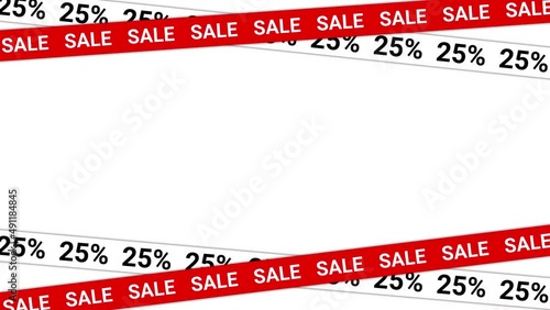 25% discount on holiday and seasonal sales. Promotional offer. Sale for Black Friday. Advertising animation for website, social media posts, stories. Seamless looping. Motion design. Kitnetic 