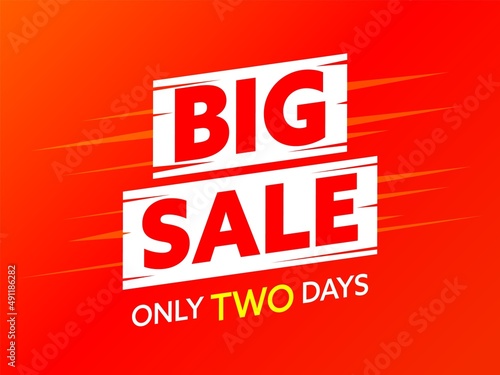 Weekend big sale promotion banner design template. Last chance for online shopping with clearance or website purchase order commercial special offer vector illustration