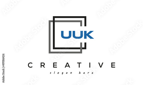 UUK creative square frame three letters logo