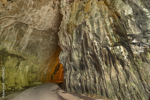 La Cuevona, Road Natural Karst Cave, National Heritage Site, Spanish Cultural Property, Cultural Interest, Cuevas del Agua, Ribadesella, Asturias, Spain, Europe photo
