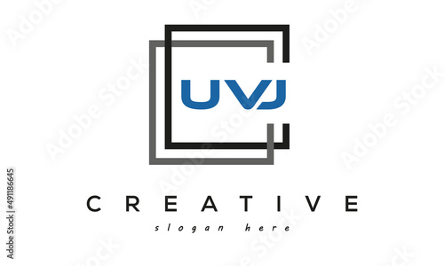 UVJ creative square frame three letters logo photo