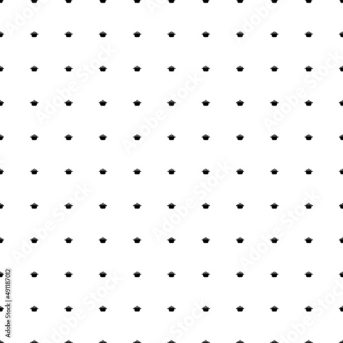 Square seamless background pattern from black pot symbols. The pattern is evenly filled. Vector illustration on white background © Alexey