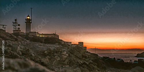 Cabo de Gata Lighthouse build in 1863, Morron del Corralete, Cabo de Gata-Nijar Natural Park, UNESCO Biosphere Reserve, Hot Desert Climate Region, Almeria, Andaluci­a, Spain, Europe photo