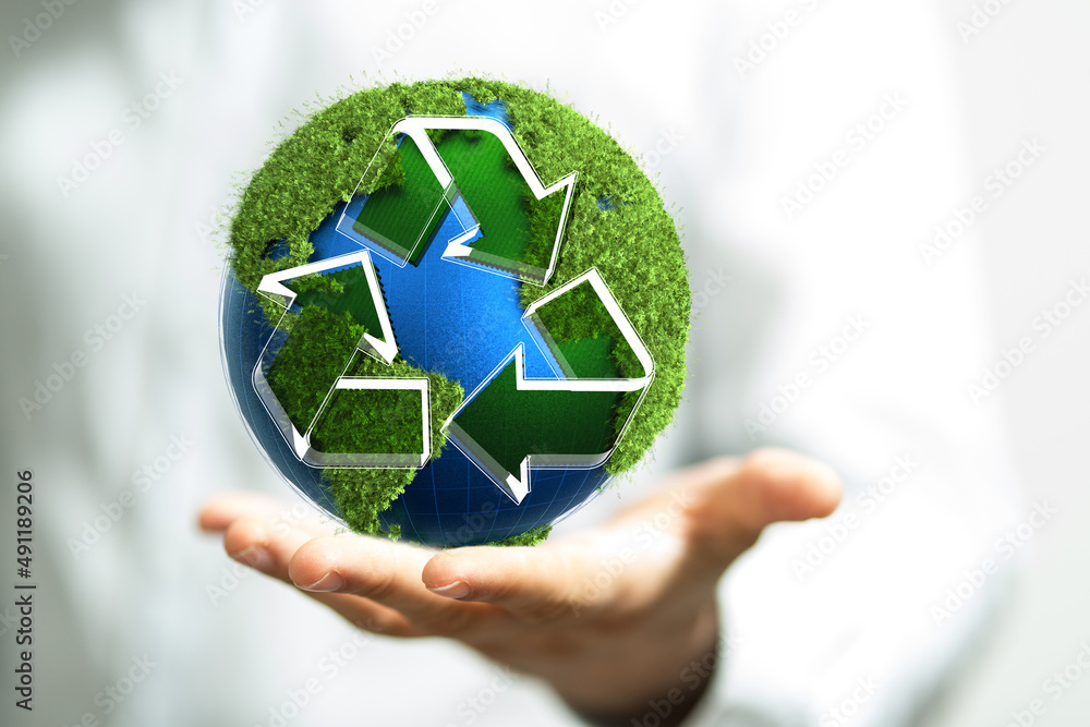 green nature environment recycling abstract illustration