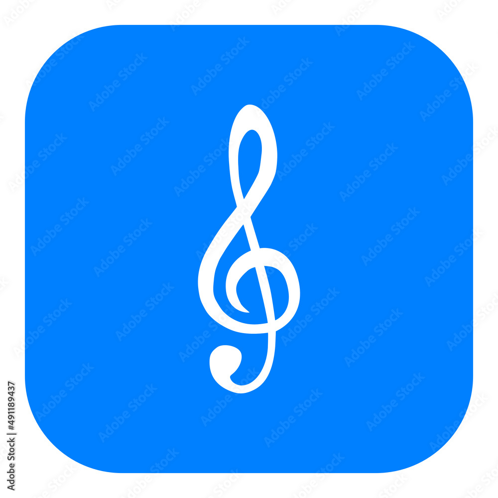 Fototapeta premium Violinschlüssel und App Icon