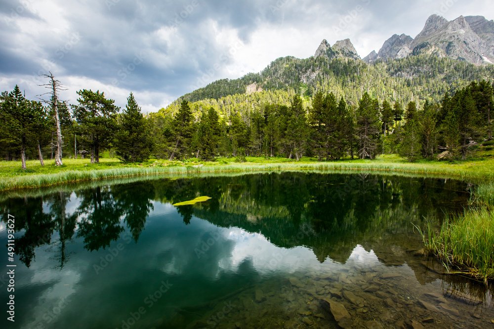 Fototapeta premium Summer landscape in Posets Maladeta Nature Park, Spain