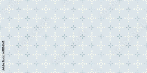 Blue christmas background. Seamless pattern, texture. Vector illustration