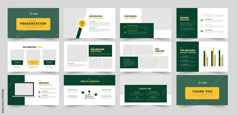 Green Leaf PowerPoint Template 