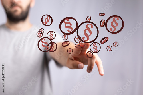 Law and justice concept modern