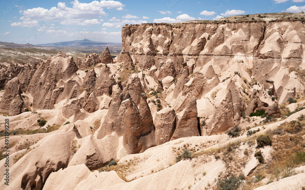 Rock formations of Cappadocia in Turkey with fabulous and desert landscape. Rock formations of Cappadocia in Turkey with fabulous and desert landscape.