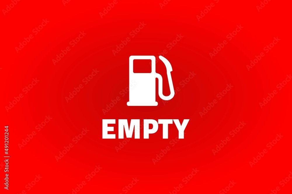 Fuel pump icon with Empty text Fuel pump icon with Empty text