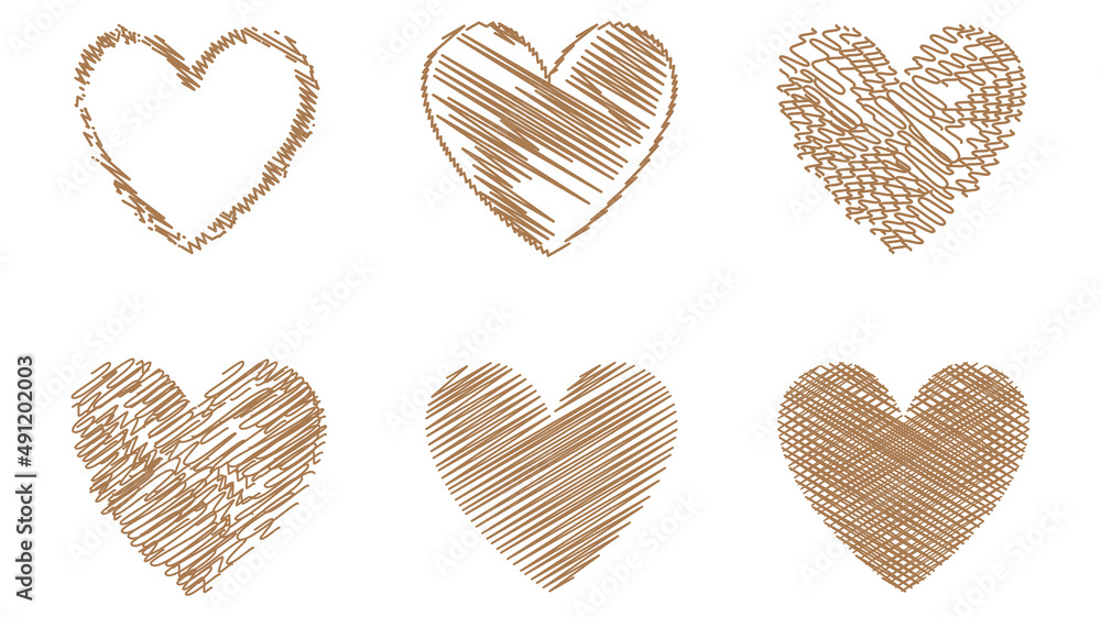 Heart contour vector. Brown hand drawn love icon isolated. Paint brush stroke heart icon. Hand drawn vector for love logo, heart symbol, doodle icon and Valentine's day. Painted grunge vector shape Heart contour vector. Brown hand drawn love icon isolated. Paint brush stroke heart icon. Hand drawn vector for love logo, heart symbol, doodle icon and Valentine's day. Painted grunge vector shape