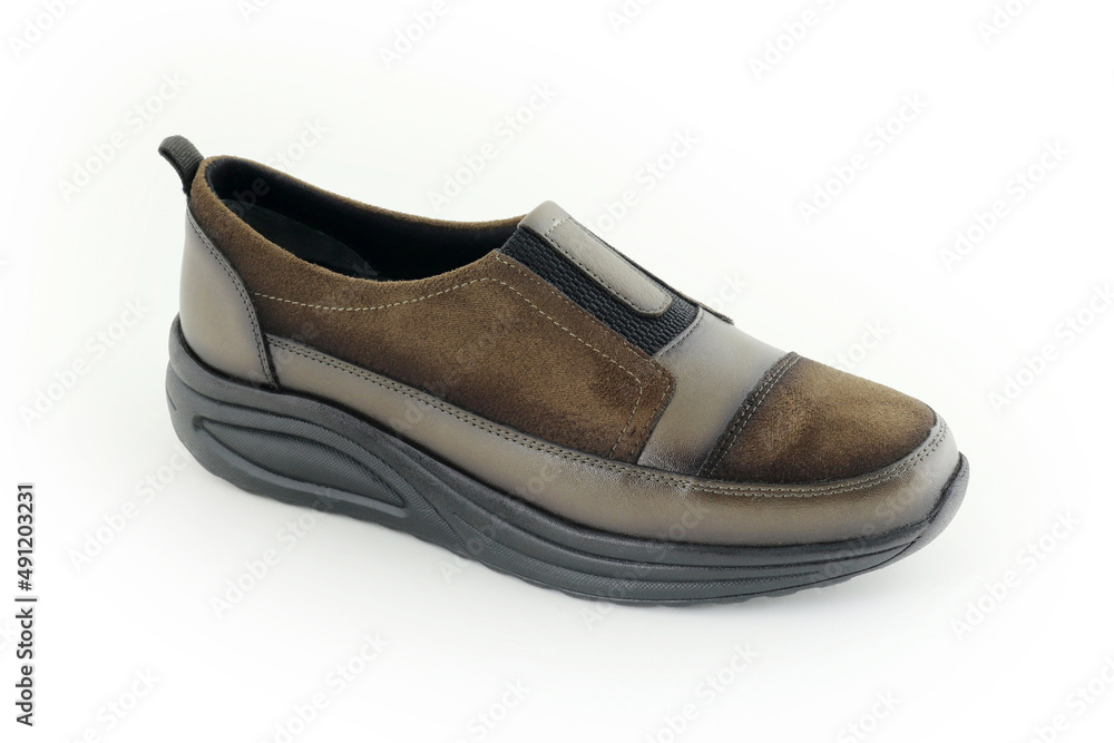 Fototapeta premium Leather and comfortable women's shoes.