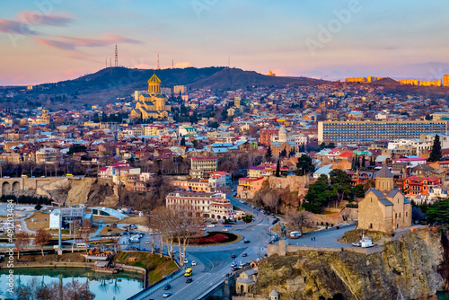 Sunset over Tbilisi