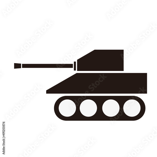 戦車のアイコン。戦争のコンセプト。