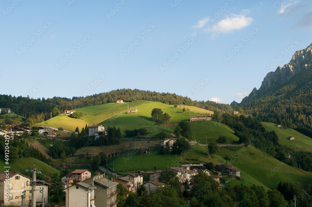 Italian Mountain Village. Zambla Bassa, Italy