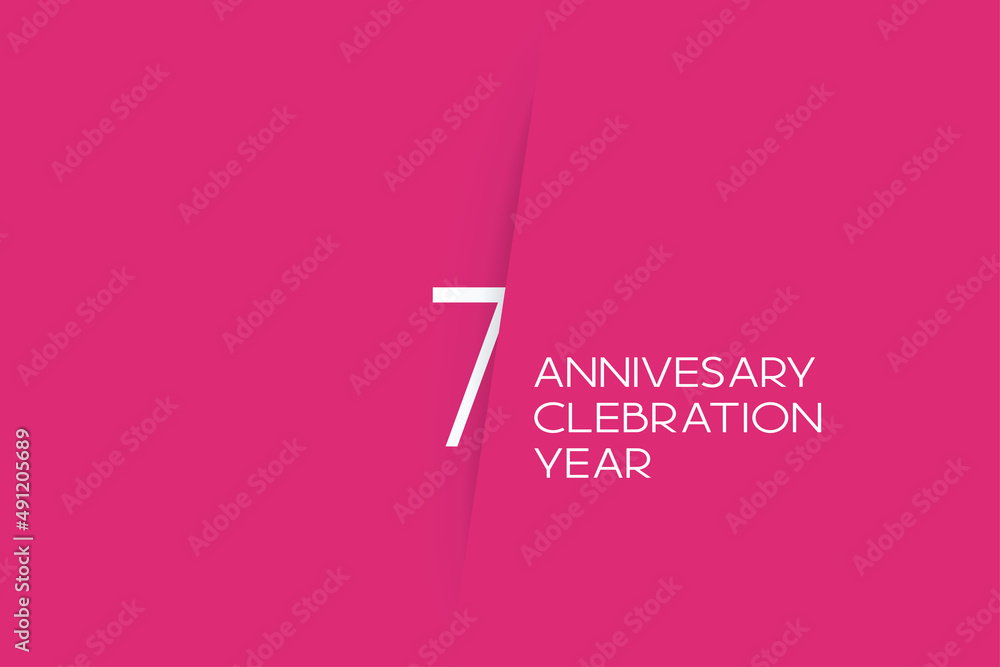 7 year anniversary anniversary celebration year, 7 year anniversary. birthday invitation on red background with white numbers 7 year anniversary anniversary celebration year, 7 year anniversary. birthday invitation on red background with white numbers