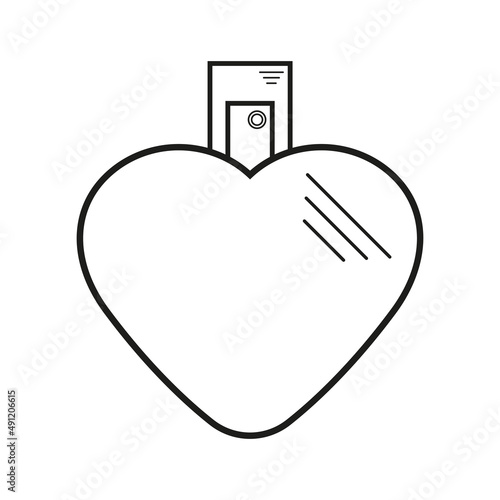 Perfume line icon. Bottle, flacon, spray illustration. Beauty care concept. Vector illustration of perfume bottle.