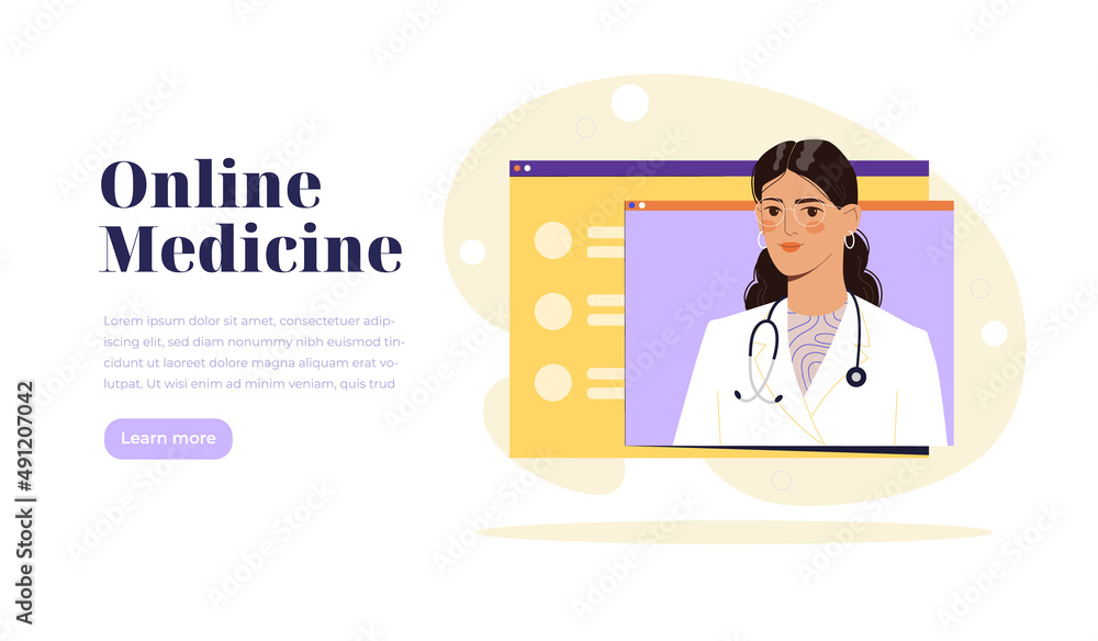 Online medicine landing page. Medical Internet Portal. Online medicine landing page. Medical Internet Portal.