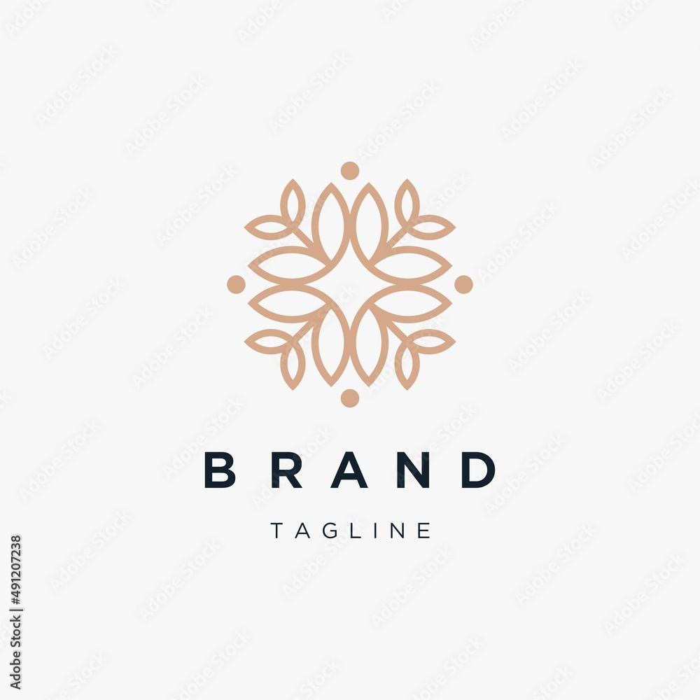 Abstract Flower Ornament Logo Designs
