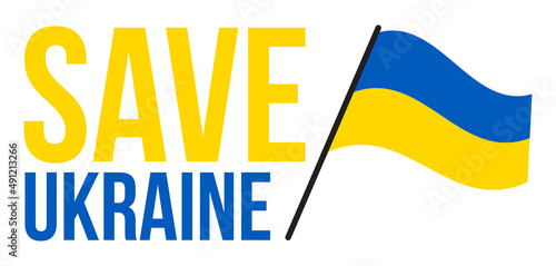 Pray for Ukraine. Save Ukraine. 2022 Russian Invasion of Ukraine Vector Illustration