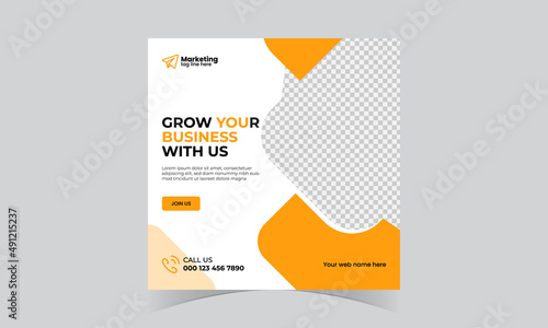 Digital Marketing Agency Social Media Post and banner Template, social media post web banner design template.