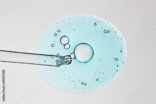 Wallpaper Mural Cosmetic gel, serum swatches. Gel texture. Clear cosmetic liquid drop. Transparent skincare product with bubbles sample. Torontodigital.ca