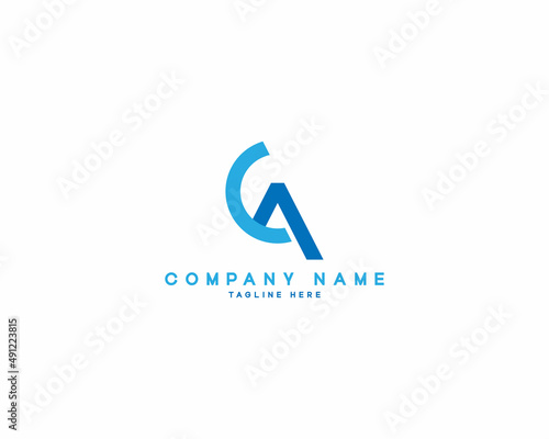 ca logo design template illustration vector