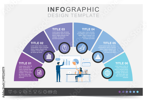 Business data and idea, modern infographic template, presentation business infographic template, icon set